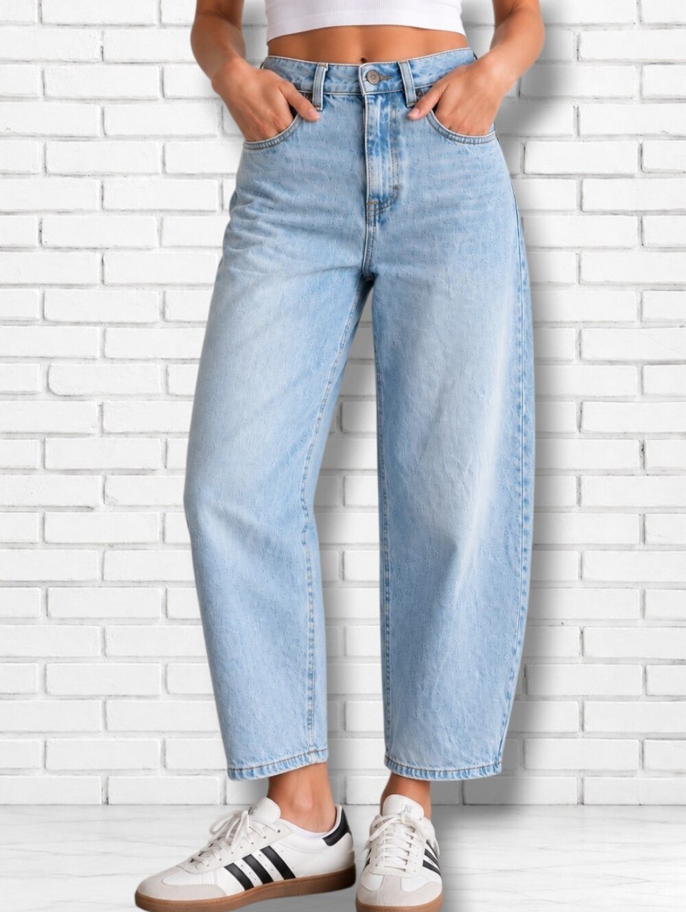 Empyre Size 4/6 Vintage Wash High Rise Wide Leg Jeans